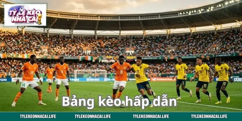 Bảng kèo hấp dẫn trong trận Bờ Biển Ngà vs Ecuador