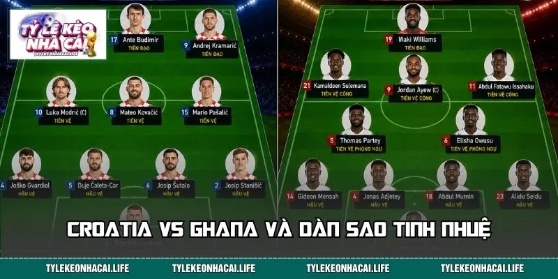 Croatia vs Ghana và dàn sao tinh nhuệ