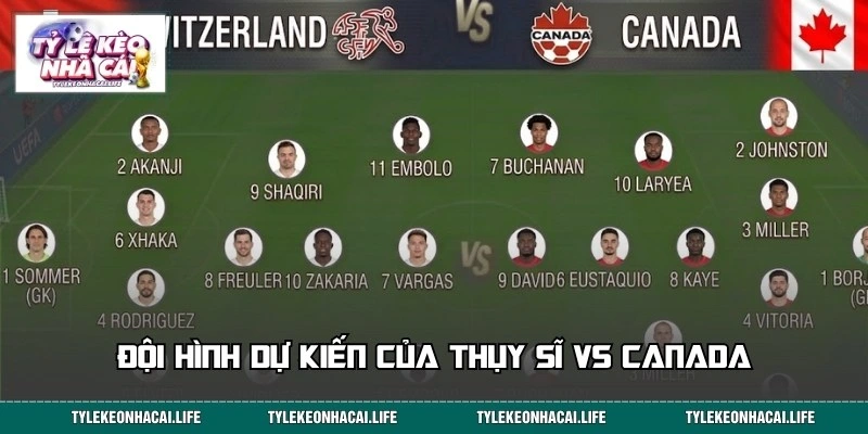 Đội hình ra sân dự kiến của hai đội bóng Thụy Sĩ vs Canada