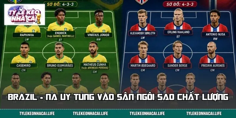 Brazil - Na Uy tung vào sân ngôi sao chất lượng